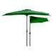 Westin Outdoor 9 Ft Half Market Patio Umbrella for Backyard Apartment Balcony Window UV Weather Resistant Dark Green