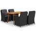 vidaXL Patio Lounge Set 10 Piece Sectional Sofa with Cushions Solid Wood Pine