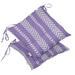 Vargottam Indoor/Outdoor Tufted Printed Square Seat Patio Cushion Set Of 2 Water Resistant Patio Furniture Seat Cushion 19 inches Purple | Geometric