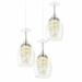 Oukaning 15W Crystal Wine Glasses Pendant Lamp 3 in1 Chandelier LED Ceiling Lamp 3 Lights