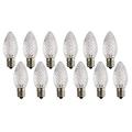 LED C7 Bulb E12 Candelabra Base 130V 0.37W UL 3 LEDs (Warm White 3 LED Pack of 12)