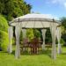 Tomshine Round Gazebo with Curtains 11 5 x 8 9