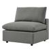 Modular Lounge Sofa Middle Chair Charcoal Grey Gray Fabric Modern Contemporary Outdoor Patio Balcony Cafe Bistro Garden Furniture Hotel Hospitality
