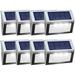 4/8pcs Solar Wall Light Outdoor LED Solar Fence Light Auto ON/OFF Solar Deck Light IP44 Waterproof Solar Step Light for Patio Stairs Yard Garden Pathway Corridor