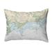 Betsy Drake KS12374WH 11 x 14 in. Clinton Harbor to Westbrook Harbor CT Nautical Map Non-Corded Indoor & Outdoor Pillow