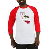 CafePress - CALI STATE W BEAR Baseball Jersey - Cotton Baseball Jersey 3/4 Raglan Sleeve Shirt
