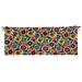 RSH DÃ©cor Indoor Outdoor Foam Bench Cushion with Ties 44 x 18 x 3 Fiesta Floral Desert Flower