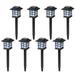 BaytoCare 8PCS LED Design Path Light Solar Powered in Black