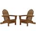 DuroGreen Folding Adirondack Chairs Made With All-Weather Tangentwood Set of 2 Oversized High End Patio Furniture for Porch Lawn Deck or Fire Pit No Maintenance USA Made Teak