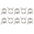 Uxcell Spring Hose Clamp 65Mn Steel 18mm Low Pressure Air Clip Clamps Fuel Lines Vacuum Hoses Nickel Plated 10 Pack