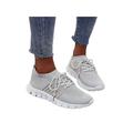 Audeban Womens Ladies Knit Trainers Lace Up Sport Sneakers Casual Running Breathable Tennis Shoes