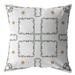 HomeRoots 413041 16 in. White Floral Indoor & Outdoor Zippered Throw Pillow