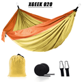 XGEEK Hammock Single Double Camping Lightweight Portable Hammock for Outdoor Hiking Travel Backpacking - Nylon Hammock Swing - Support 400lbs Suitable for Traveling Beach Backyard Courtyard Hiking