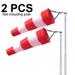 2 pcs Weather Vane Outdoor Hanging Rip-Stop Wind Sock Rotating Windsock External Anemometer Package