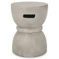 Noble House Scorpius Outdoor Lightweight Concrete Accent Side Table in Gray