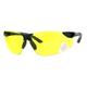Mens Warp Around Plastic Rim Rimless Safety Glasses Sunglasses Yellow