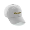 Daxton USA States Golf Dad Hat Cap Cotton Unstructure Low Profile Strapback White Hat Wisconsin