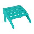 WestinTrends Outdoor Ottoman Patio Adirondack Ottoman Foot Rest All Weather Poly Lumber Folding Foot Stool for Adirondack Chair Widely Used for Outside Porch Pool Lawn Backyard Turquoise