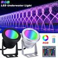 Rosnek Underwater 10W 12V RGB LED Underwater Flood Light Aquarium Pool Lamps Fountain