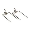 Ash & Ember Pair Dual Prong BBQ Rotisserie Forks Fit 1 Round Rotisserie Spit Rod Stainless Steel Tapered Prongs For Easy Insertion