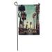 SIDONKU City Los Angeles Downtown Park View Palm Trees California Urban Building Garden Flag Decorative Flag House Banner 12x18 inch