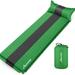 Self Inflating Sleeping Pad Lightweight Camping Pads Mattress Pad with Pillow for Hiking Climbing Green 77 x 26 x 1.57 inch
