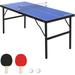 Portable Table Tennis Table Mid-Size / for Indoor&Outdoor Table Tennis Game Ping Pong Table with Net