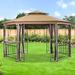 Garden Winds Replacement Canopy Top and Side Mosquito Netting Set for Sunjoy Hexagon Gazebo - Riplock 350