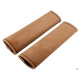 Designcovers A set(2 pcs) Tan Universal Velour Car Safety Seat Belt Strap Cover Shoulder Pad / Cushion Fit to Most Of The Cars Pick ups Minivan RV