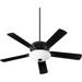 Enfield Path Ceiling Fan in Traditional Style 52 inches Wide By 19.4 inches High-Noir Finish-Matte Black/Weathered Oak Blade Color Bailey Street Home