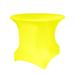 Ultimate Textile (5 Pack) Round Fitted Stretch Spandex Table Cover - for 30 and 36-Inch Round Tables Neon Yellow