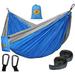 Camping Hammock Single Portable Hammocks with Tree Straps Lightweight Nylon Parachute for Indoor Outdoor Backpacking Survival Backyard Patio Travel