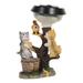 TINKSKY Lovely Animal Statue Solar Light Solar Outdoor Light Resin Garden Cat Lamp Adorn