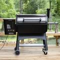 Victory 35-Inch Wood Pellet Grill with Front Shelf 29-Lb Hopper & 16 Gauge Steel Barrel & Cart - BBQPG