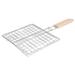 Good-Life BBQ Barbecue Fish Grilling Basket Roast Meat Vegetable BBQ Tool with Wooden Handle