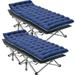 Slsy Folding Camping Cots for Adults 2 Packs 28 Extra Wide Sturdy Portable Guest Bed Sleeping Cot with Mattress and Carry Bag 880LBS(Max Load)