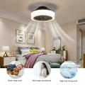 15 Ceiling Fan Light Bedroom Dimmable LED Chandelier 3 Speed Remote Control 15 Inch LED Enclosed Round Ceiling Fan Light White Pendant Lamp Dimmable Ceiling Fan Lights Bedroom Dimmable Ceiling Lamp