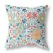 HomeRoots 411337 20 in. Peacock Indoor & Outdoor Zip Throw Pillow White & Red