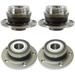 AutoShack Front and Rear Wheel Bearing Hub Assembly with ABS Set of 4 Replacement for Audi Q3 TT VW Tiguan GTI Eos Golf City Passat CC 2005-2018 Jetta 2012-2019 Beetle 2012-2020 Passat 5-Lug HB4X0001