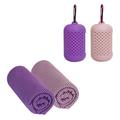 Homelove Cooling Towels [2 Pack] Yoga Towel Ice Towel Microfiber Towel for Yoga Sport Gym Workout Camping Fitness Workouties Pink& Purple