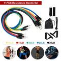 SAYFUT Fitness Resistance Bands Set of 11 Workout Exercise Band Door Anchor Tension Band Muscle Training Home Rally Belt Fitness Equipment TPE Rally Kit Workout Bands for Total Body Exercise