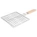 Useful Cheap BBQ Barbecue Fish Grilling Basket Roast Meat Vegetable BBQ Tool with Wooden Handle