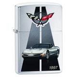 Zippo Lighter Chevy Corvette 1997 Brushed Chrome