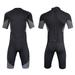 Mens Short Wetsuit 3mm Neoprene Full Body Diving Suit Back Zip Wetsuit for Diving Snorkeling Surfing Swimming Rafting Kayaking Paddling