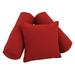 Blazing Needles 3 Piece Twill Solid Corded Pillow Set