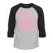 Shop4Ever Men s Breast Cancer Awareness Pink Ribbon Word Cloud Raglan Baseball Shirt X-Large Heather Grey/Black