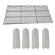 Replacement BBQ Parts for Master Chef G65002 BBQ Grill Models Includes 4 Stainless Steel Heat Plate Cast Iron Cooking Grates (Set of 3)