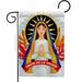 Angeleno Heritage G135521-BO Fiesta De La Virgen Religious Faith Double-Sided Decorative Garden Flag Multi Color