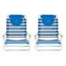 Ostrich SBSC-1016S South Adult Beach Lake Sand Lounging Chair Striped (2 Pack)