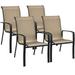 Costway Set of 4 Patio Dining Chair stackable Camping Garden Deck No Assemble